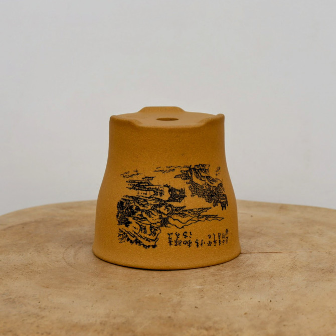 4" Etched Yixing Bonsai Pot (No. 2164)