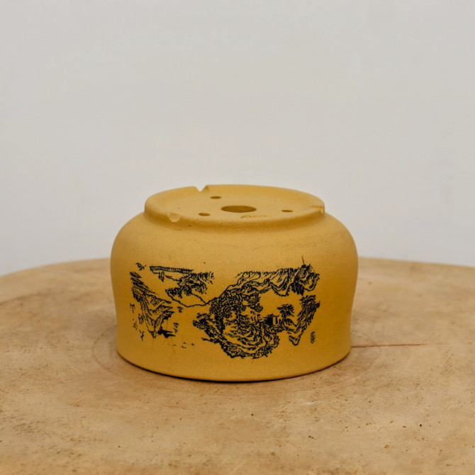 4" Etched Yixing Bonsai Pot (No. 2160)