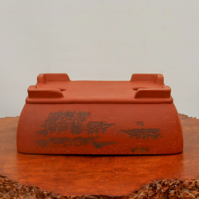 13" Etched Yixing Bonsai Pot (No. 2189)