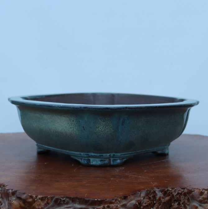 13-Inch Glazed Yixing Bonsai Pot (No. 2323c)