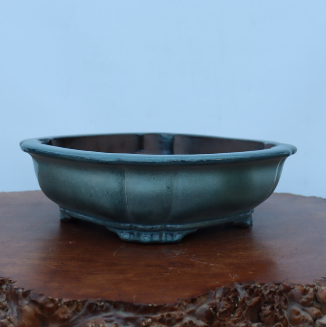 13-Inch Glazed Yixing Bonsai Pot (No. 2323f)
