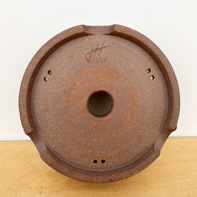 10-Inch Rustic Glazed Handmade Round Jack Hoover Ceramic Pot (No. 357)