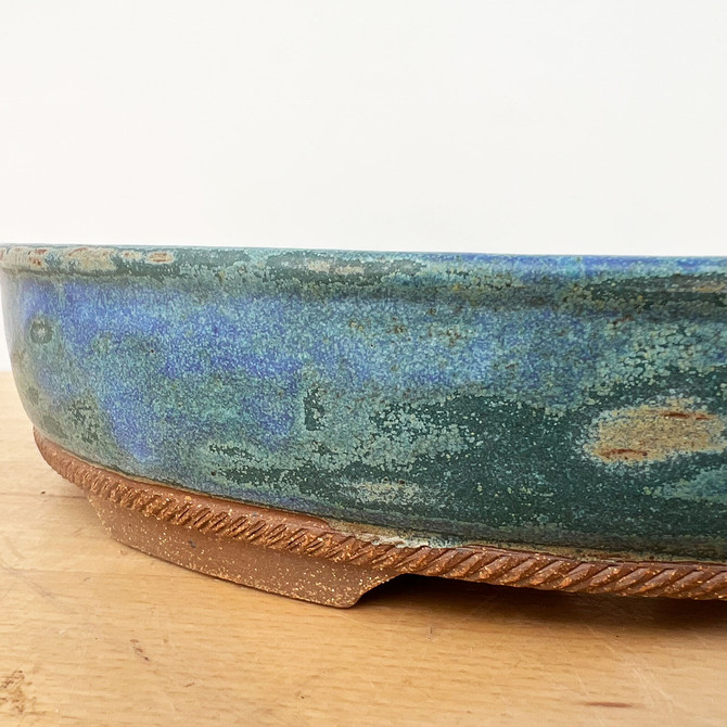 13-Inch Glazed Handmade Oval Jack Hoover Ceramic Pot (No. 370)