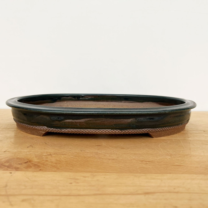 13-Inch Glazed Handmade Oval Jack Hoover Ceramic Pot (No. 371)