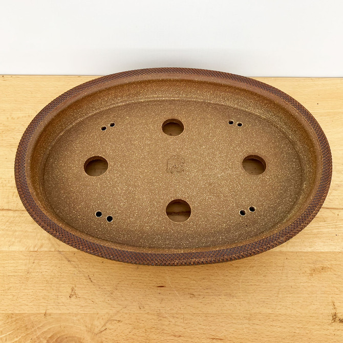 13-Inch Glazed Handmade Oval Jack Hoover Ceramic Pot (No. 372)
