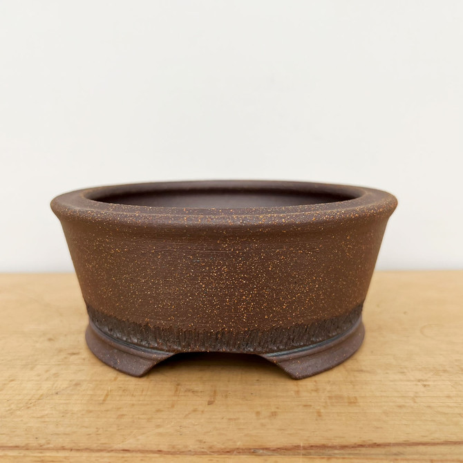 7-Inch Handmade Round Jack Hoover Ceramic Pot (No. 397)