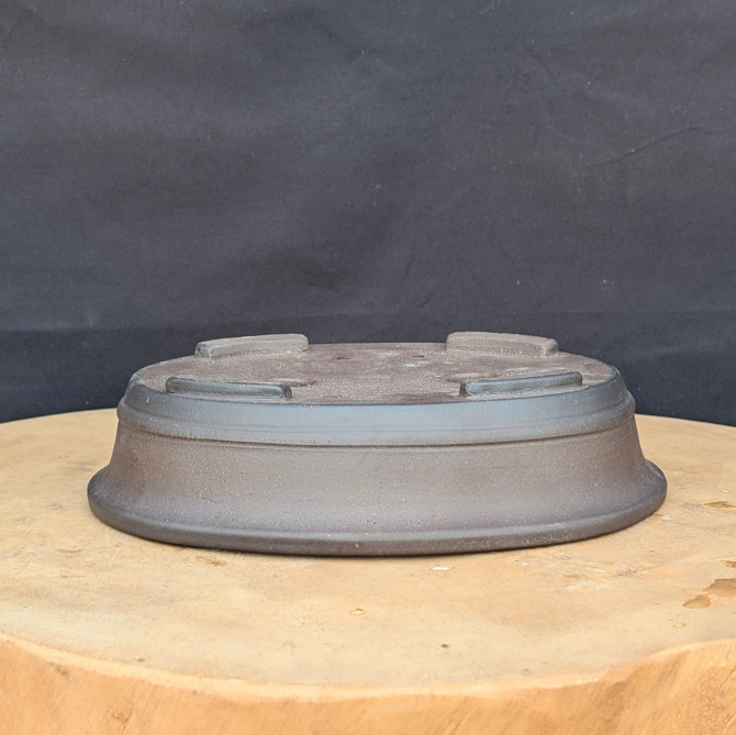 8.5-Inch Show Quality Unglazed Oval Yixing Ceramic Bonsai Pot (No. 2496)