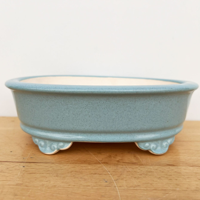 8-Inch Quality Glazed Yixing Ceramic Bonsai Pot (No. 2493d)