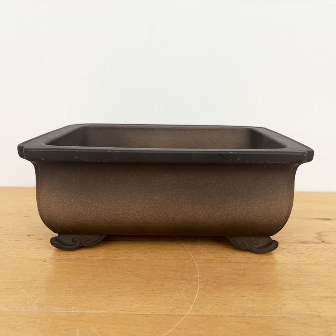 9-Inch Unglazed Yixing Ceramic Bonsai Pot (No. 2542)
