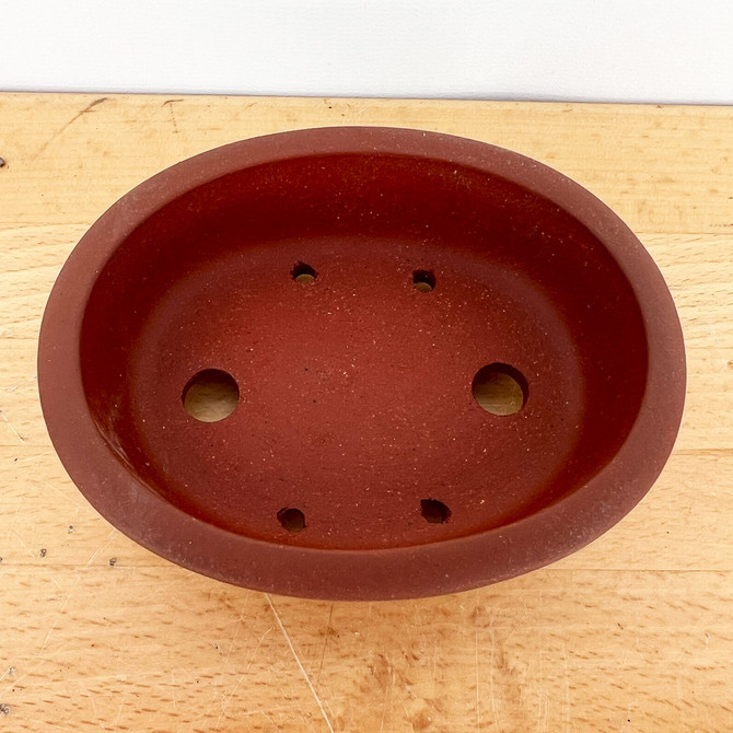 4.5-Inch Unglazed Yixing Ceramic Bonsai Pot (No. 2492)