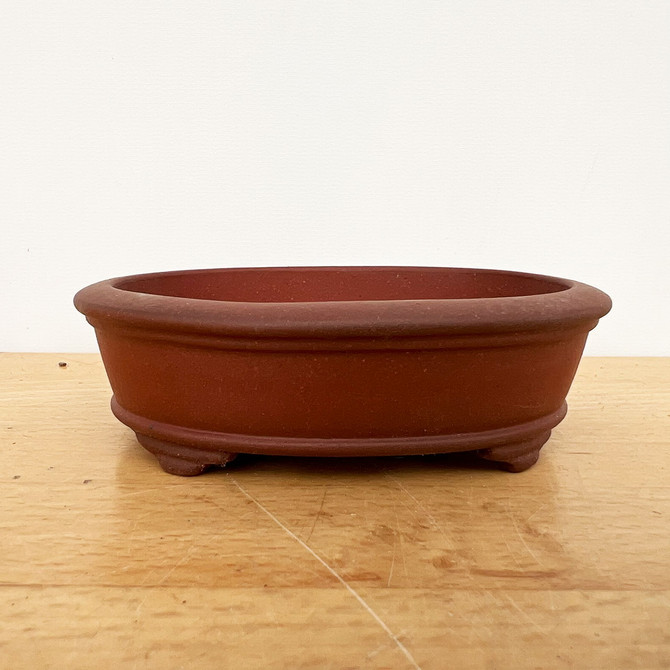 4.5-Inch Unglazed Yixing Ceramic Bonsai Pot (No. 2492)