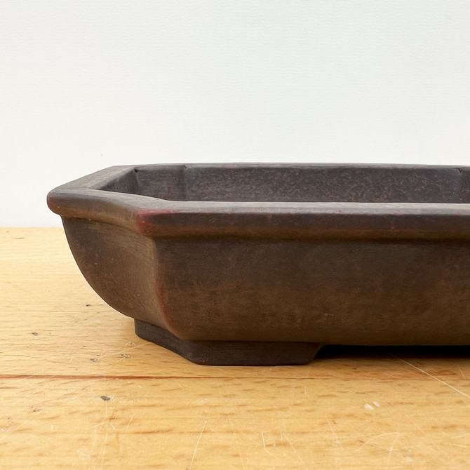 6-Inch Unglazed rectangle Yixing Ceramic Bonsai Pot (No. 2488)