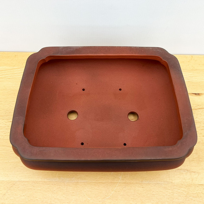 10-Inch Unglazed Yixing Ceramic Bonsai Pot (No. 2530)