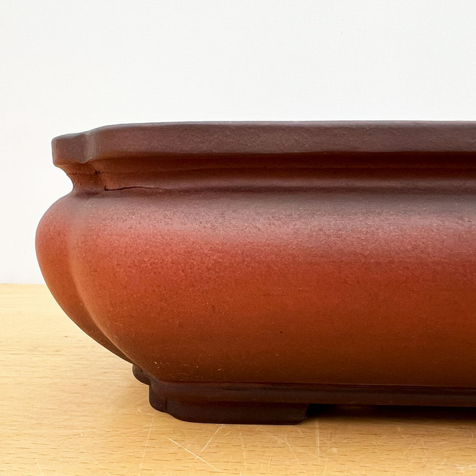 10-Inch Unglazed Yixing Ceramic Bonsai Pot (No. 2530)