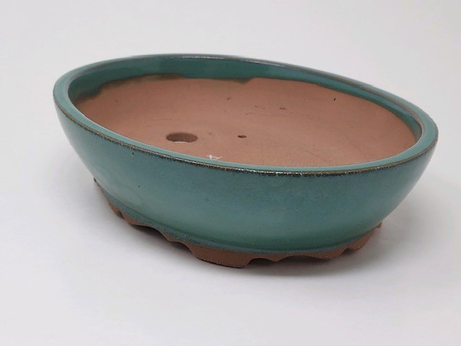 8-Inch Quality Glazed Yixing Ceramic Bonsai Pot (YX1077A)