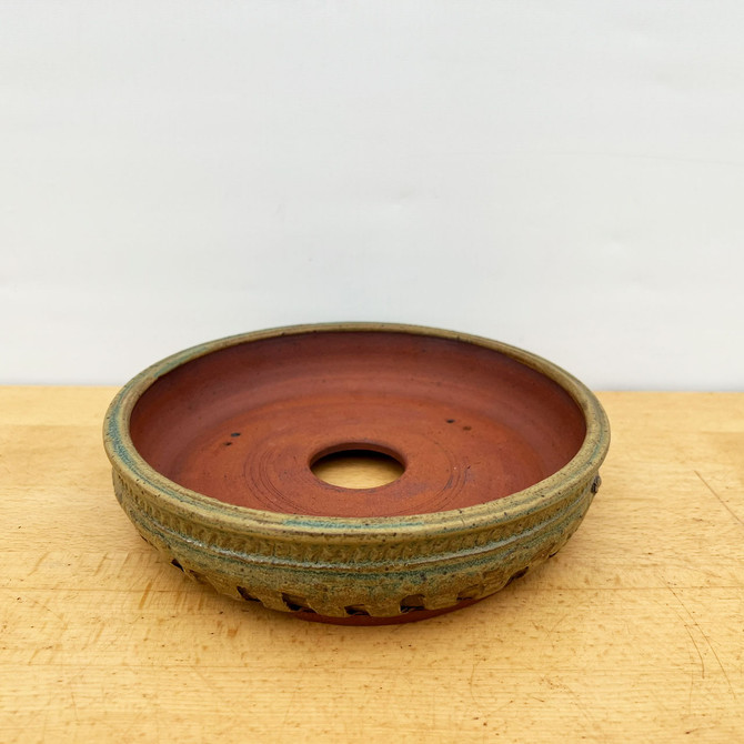 8" Handmade Round Bonsai Pot / Planter by Paul Olson (No. 469)