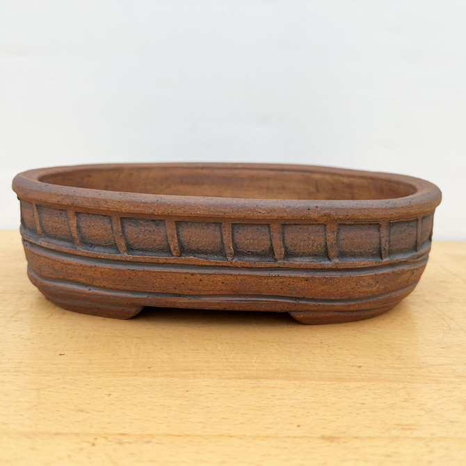 11" Handmade Oval Bonsai Pot / Planter by Paul Olson (No. 481)