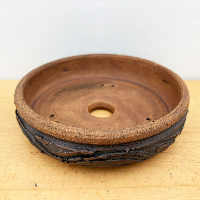 7" Handmade Round Bonsai Pot / Planter by Paul Olson (No. 482)