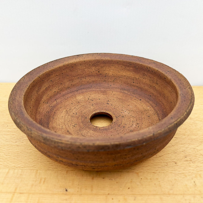 7" Handmade Round Bonsai Pot / Planter by Paul Olson (No. 485)
