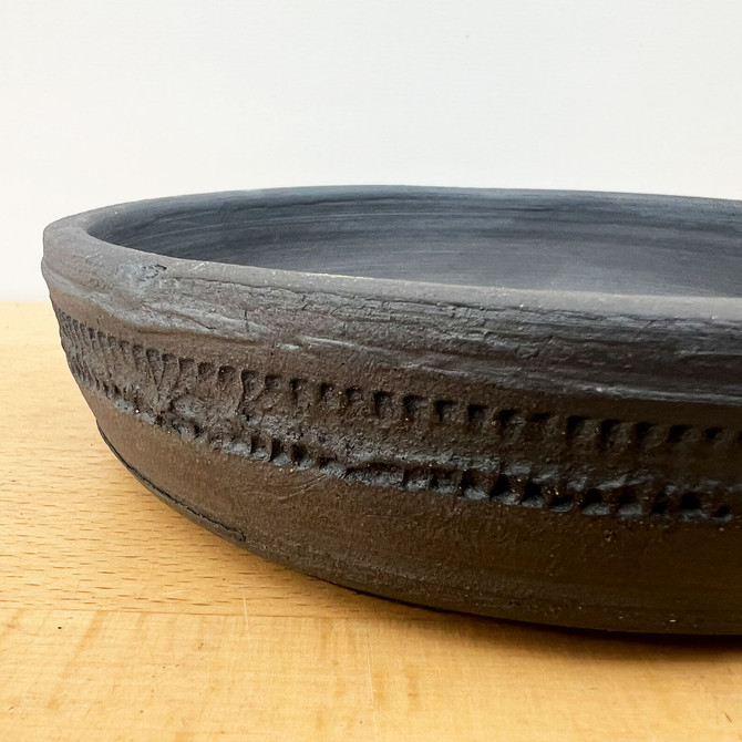 6" Handmade Round Bonsai Pot / Planter by Paul Olson (No. 493)