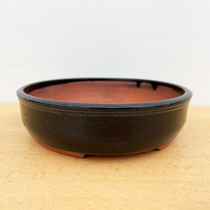 7.5" Handmade Round Bonsai Pot / Planter by Paul Olson (No. 498)