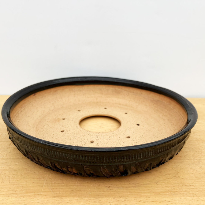 10.5" Handmade Round Bonsai Pot / Planter by Paul Olson (No. 499)