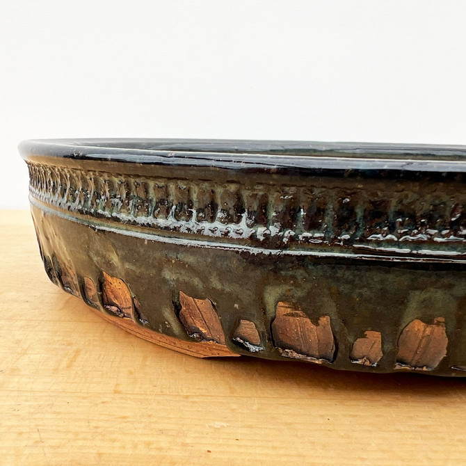 8" Handmade Round Bonsai Pot / Planter by Paul Olson (No. 506)