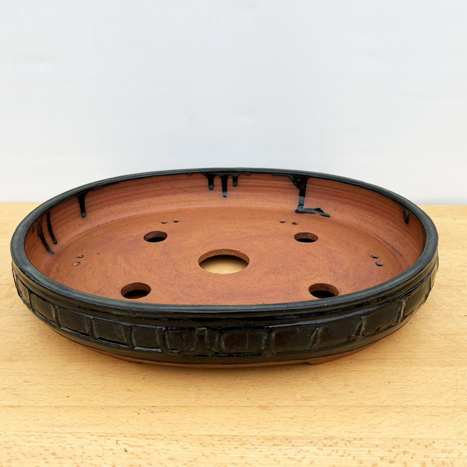 14" Handmade Oval Bonsai Pot / Planter by Paul Olson (No. 511)