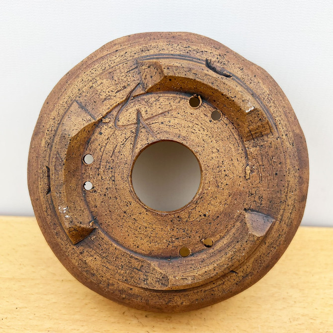 6" Handmade Round Bonsai Pot / Planter by Paul Olson (No. 515)