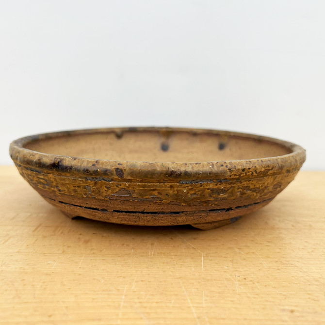 8.5" Handmade Round Bonsai Pot / Planter by Paul Olson (No. 517)