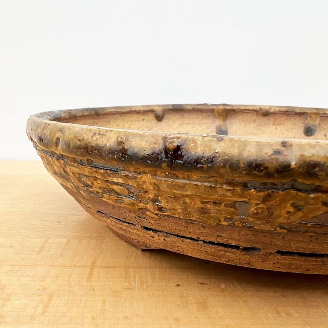 8.5" Handmade Round Bonsai Pot / Planter by Paul Olson (No. 517)