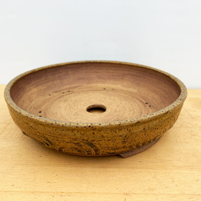 11" Handmade Round Bonsai Pot / Planter by Paul Olson (No. 519)