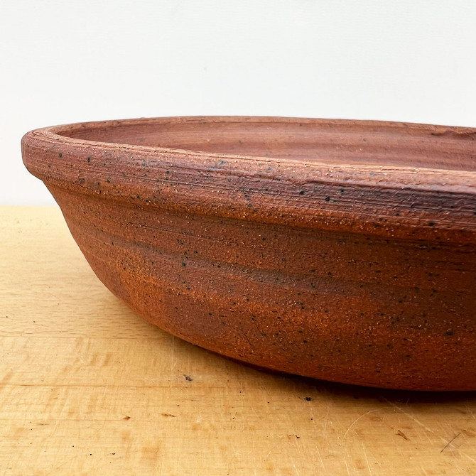 8" Handmade Round Bonsai Pot / Planter by Paul Olson (No. 530)