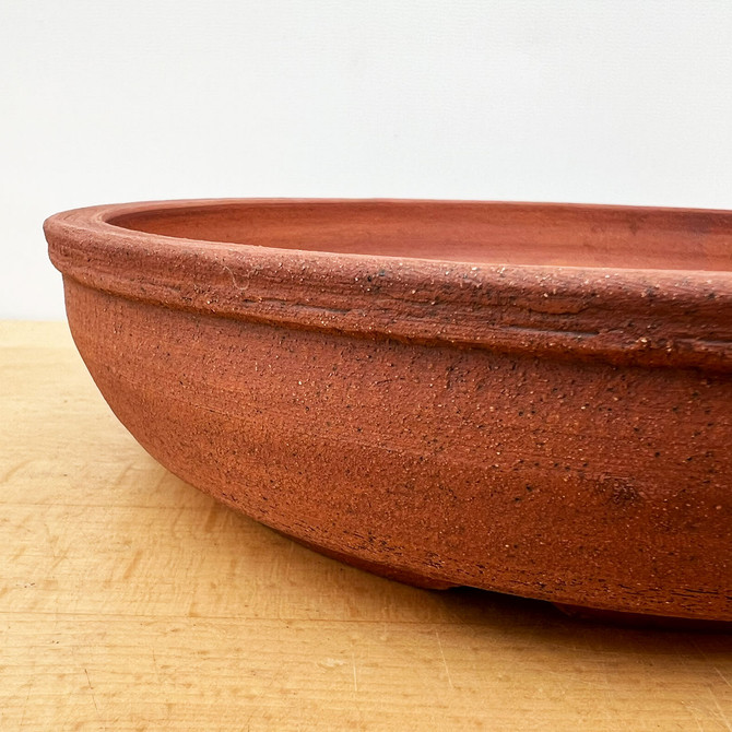 9" Handmade Round Bonsai Pot / Planter by Paul Olson (No. 531)