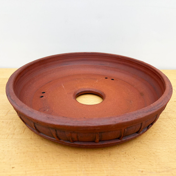 9" Handmade Round Bonsai Pot / Planter by Paul Olson (No. 532)