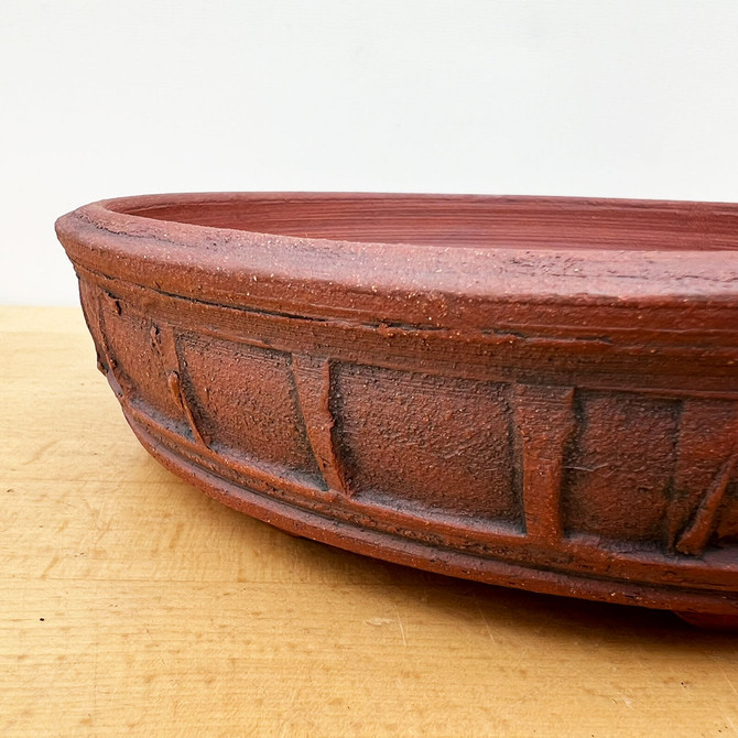 9" Handmade Round Bonsai Pot / Planter by Paul Olson (No. 532)