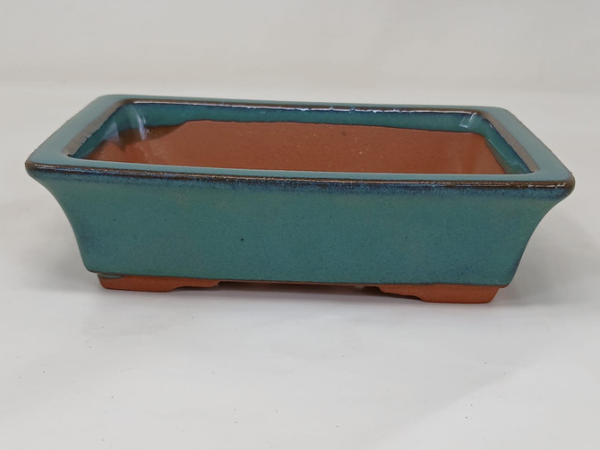 5-Inch Green Glazed Yixing Bonsai Pot (YX1130B)