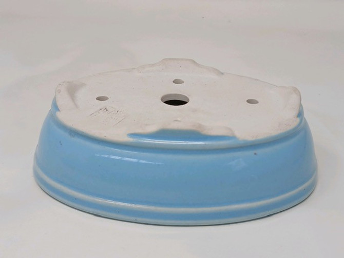 6" Light Blue Glazed Yixing Bonsai Pot (No. 1910)