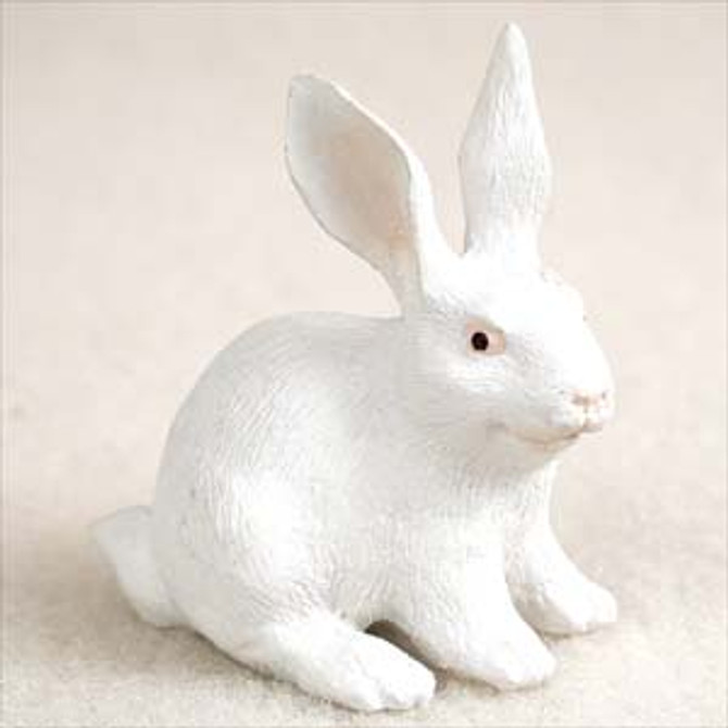 Rabbit White Bonsai Tree Figurine