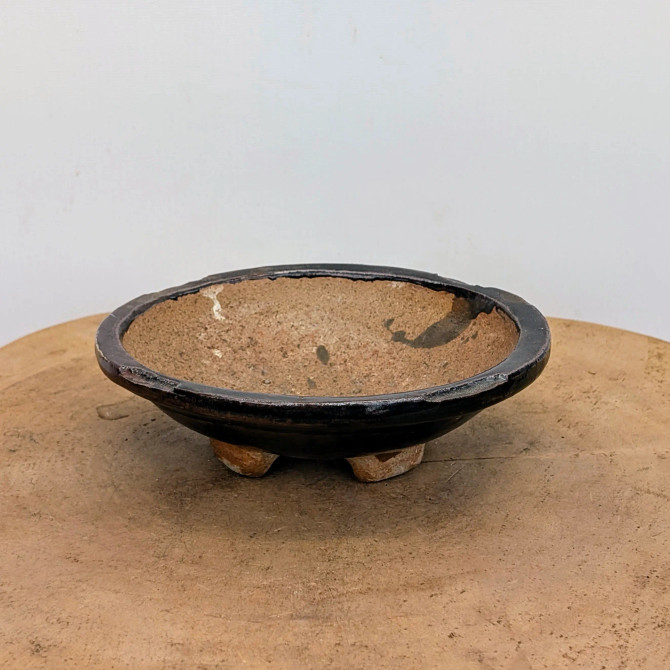 6-Inch Handmade Ceramic Bonsai Pot by Artist Bruce Lenore (No. 72)