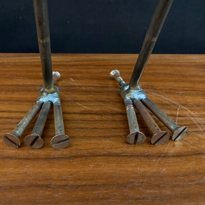 Handcrafted Found-Object Robot Sculpture Made from Vintage Croquet Balls