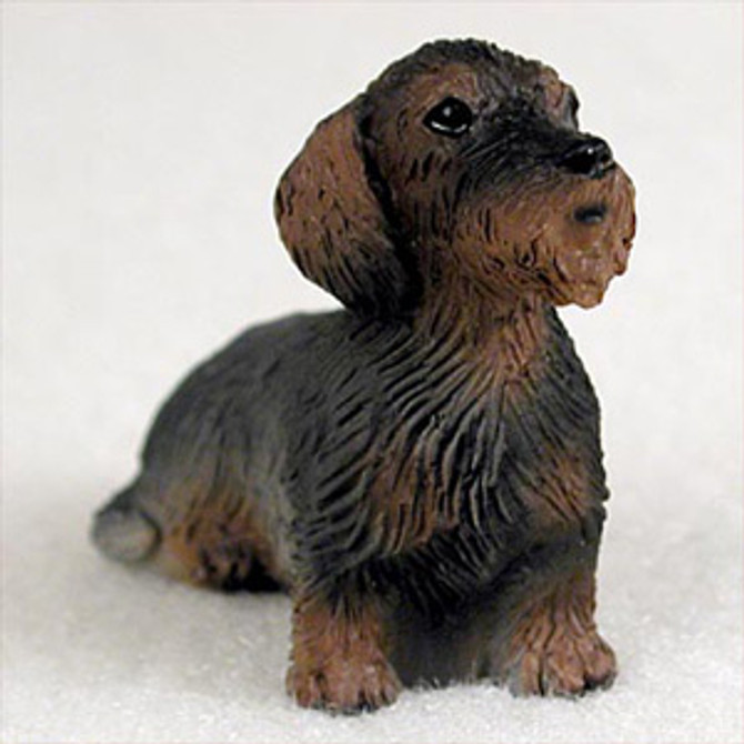 Wire Haired Dachshund Red Bonsai Tree Figurine