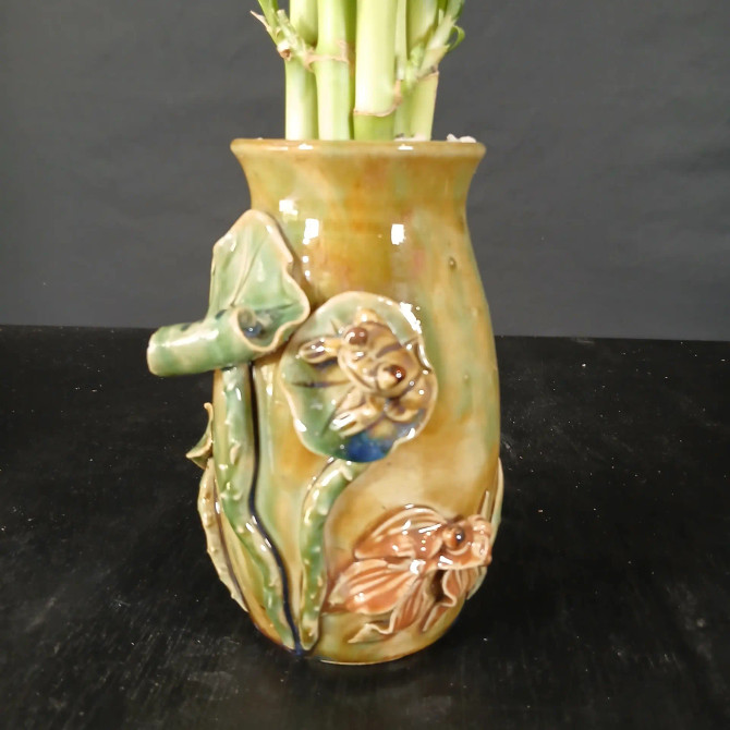 Lucky Bamboo with Flower Vase - 10 Stalks (BA-11)