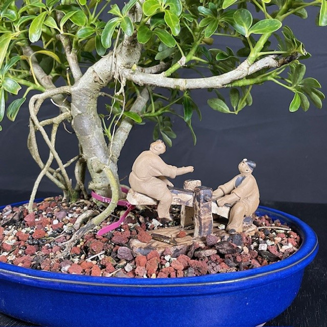 Chinese Figurine - Father & son playing seesaw (F-019)