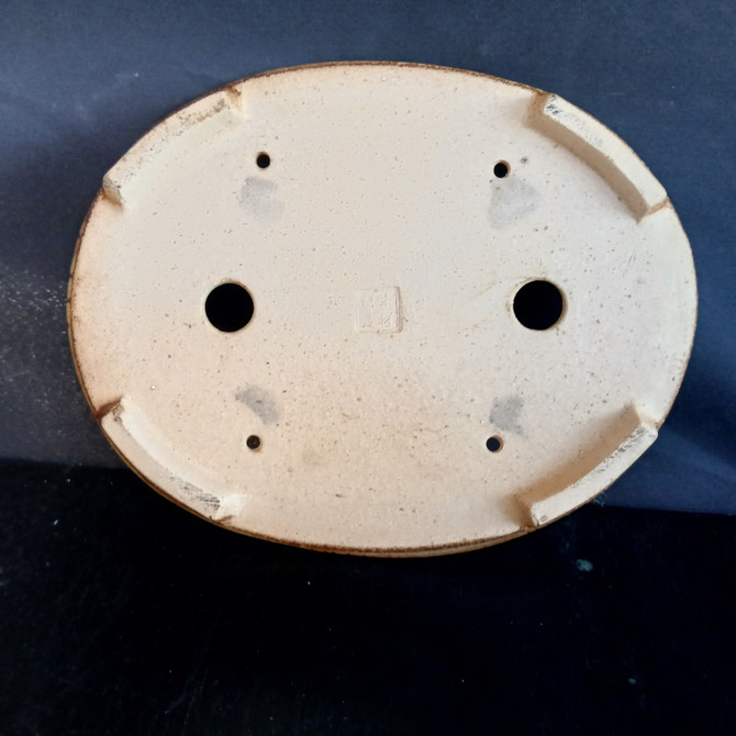 9-Inch Glazed Oval Yixing Bonsai Pot (No. 2329d)