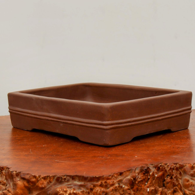 9-Inch Unglazed Rectangle Yixing Bonsai Pot (No. 2288a)