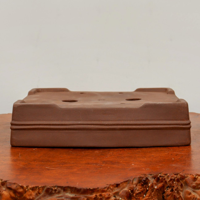 9-Inch Unglazed Rectangle Yixing Bonsai Pot (No. 2288a)