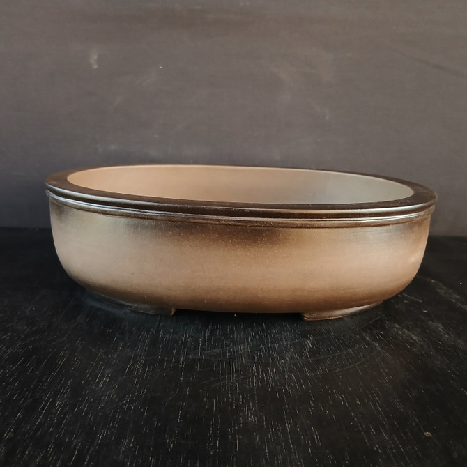 12 1/2" Oval Unglazed Yixing Bonsai Pot (No. 807a)