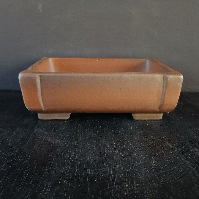 13 1/2-Inch Unglazed Rectangle Yixing Ceramic Bonsai Pot (No. 1095la)