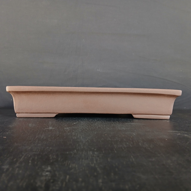 14-Inch Unglazed Rectangular Yixing Bonsai Pot (No. 2463-1)